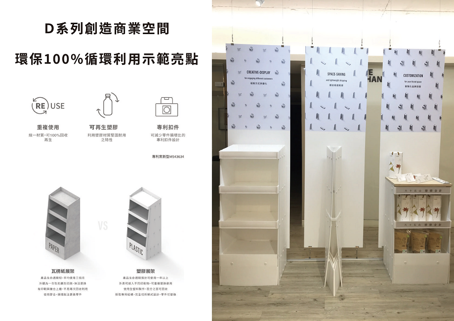 再生塑膠,紡織,展架,展示,一次性,奇夢籽,安永鮮物